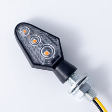 Load image into Gallery viewer, 2Pcs Motorcycle Turn Signal Lights Turn Signal Lights 3LED Turn Signal Warning Indicators Blinker Amber Light Scooter