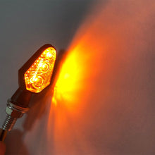 Load image into Gallery viewer, 2Pcs Motorcycle Turn Signal Lights Turn Signal Lights 3LED Turn Signal Warning Indicators Blinker Amber Light Scooter