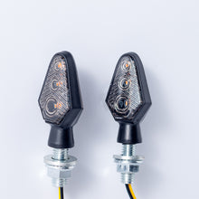 Load image into Gallery viewer, 2Pcs Motorcycle Turn Signal Lights Turn Signal Lights 3LED Turn Signal Warning Indicators Blinker Amber Light Scooter