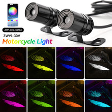 Load image into Gallery viewer, 3Pcs/Set Motorcycle LED Welcome Light Angel Wings Style and Rear Brake Projection Lights For Motorcycle Modified Decorative Lamps Wing Lights