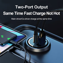 Load image into Gallery viewer, 200W Mini Car Dual Port USB Charger Lighter Fast Charging Cigarette Lighter Socket 100w PD Usb Type C Dual Ports Invisible Metal Charger