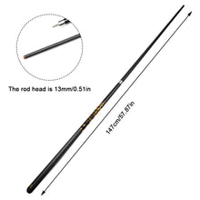 Load image into Gallery viewer, 1PC 147CM 1/2 Split Carbon Billiard Cue Multi-Layer Pool Cue Tip 13MM American Big Head Cue Snooker Supplies