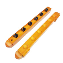 Load image into Gallery viewer, 1PC Six-Hole Solid Wood Snap-On Wall Mount Pool Cue Holder Prevent The Pool Cue From Deforming Billiard Supplies Accessories