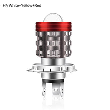 Load image into Gallery viewer, Motorcycle Headlight LED H4/H6 BA20D Hi/Low Dual Colors with Angel Devil Eyes Headlight Projector Lens Bulb Motor Driving Lights DRL Scooter Front Lamp