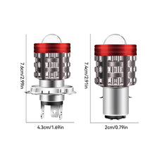 Load image into Gallery viewer, Motorcycle Headlight LED H4/H6 BA20D Hi/Low Dual Colors with Angel Devil Eyes Headlight Projector Lens Bulb Motor Driving Lights DRL Scooter Front Lamp