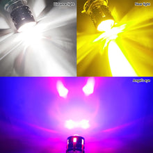 Load image into Gallery viewer, Motorcycle Headlight LED H4/H6 BA20D Hi/Low Dual Colors with Angel Devil Eyes Headlight Projector Lens Bulb Motor Driving Lights DRL Scooter Front Lamp