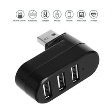 Load image into Gallery viewer, USB 2.0 Hub USB Hub 2.0 Multi USB Splitter Hub Rotatable 3 Port Multiple Expander Splitter Mini USB 2.0 Hub Computer Accessories