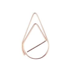 Load image into Gallery viewer, 100Pieces Metal Material Drop Shape Paper Clips Gold Silver Color Kawaii Cute Bookmark Clip Stationery Office School Supplies