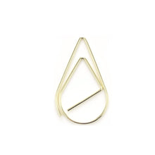 Load image into Gallery viewer, 100Pieces Metal Material Drop Shape Paper Clips Gold Silver Color Kawaii Cute Bookmark Clip Stationery Office School Supplies