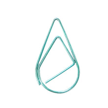 Load image into Gallery viewer, 100Pieces Metal Material Drop Shape Paper Clips Gold Silver Color Kawaii Cute Bookmark Clip Stationery Office School Supplies