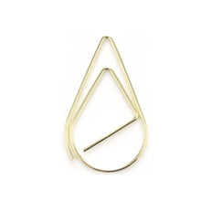 Load image into Gallery viewer, 100Pieces Metal Material Drop Shape Paper Clips Gold Silver Color Kawaii Cute Bookmark Clip Stationery Office School Supplies