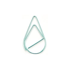 Load image into Gallery viewer, 100Pieces Metal Material Drop Shape Paper Clips Gold Silver Color Kawaii Cute Bookmark Clip Stationery Office School Supplies
