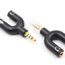 Load image into Gallery viewer, U Type Adapter Dual 3.5 MM Headphone Plug Audio Cables Splitter Microphone 2 In 1 Swivel Connector Audio Converter