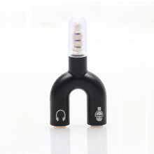 Load image into Gallery viewer, U Type Adapter Dual 3.5 MM Headphone Plug Audio Cables Splitter Microphone 2 In 1 Swivel Connector Audio Converter
