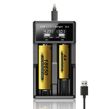 Load image into Gallery viewer, USB LCD Battery Smart Charger 1 / 2 Slots Dual For 18650 3.7V Rechargeable Lithium Battery For 1.2V NI-MH AA / AAA Battery