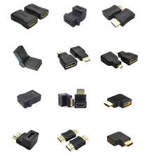 Load image into Gallery viewer, HDMI-Compatible Adapter 90 270 Degree Right Angle Male to Female Converter 4K HD Connector Mini / Micro HDMI-Compatible Extender
