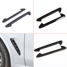 Load image into Gallery viewer, 2Pcs Car Side Air Fenders Vent Trim Carbon Fiber Pattern Glossy Black ABS For BMW X3 G01 X4 G02 2018-2024