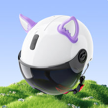 Load image into Gallery viewer, 2Pcs Motorcycle Helmet Cat Ears Motocross Electric Car Helmet Accessories Driving Styling Helmet Decroation