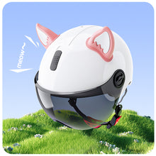 Load image into Gallery viewer, 2Pcs Motorcycle Helmet Cat Ears Motocross Electric Car Helmet Accessories Driving Styling Helmet Decroation