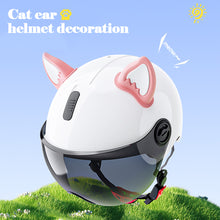 Load image into Gallery viewer, 2Pcs Motorcycle Helmet Cat Ears Motocross Electric Car Helmet Accessories Driving Styling Helmet Decroation