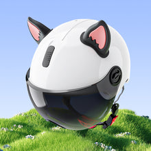 Load image into Gallery viewer, 2Pcs Motorcycle Helmet Cat Ears Motocross Electric Car Helmet Accessories Driving Styling Helmet Decroation