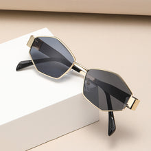 Load image into Gallery viewer, Fashion Vintage Rhombus Sunglasses Polygonal Metal Frame Sun Glasses Women Men Retro Punk Shades UV400 Eyewear Unique Outdoor Accessories