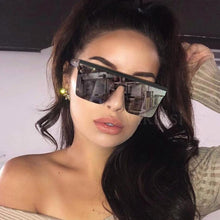 Load image into Gallery viewer, Large Frame One-piece Sunglasses Women Men Square Sun Glasses Vintage Geometry Shades UV400 Driving Eyewear Fashion Outdoor Accessories