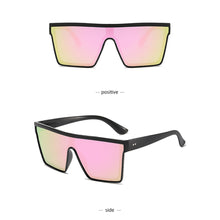 Load image into Gallery viewer, Large Frame One-piece Sunglasses Women Men Square Sun Glasses Vintage Geometry Shades UV400 Driving Eyewear Fashion Outdoor Accessories
