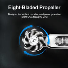 Load image into Gallery viewer, 2Pcs Car Wind Powered LED DRL Daytime Running Lights Creative Auto Auxiliary Lighting Rotation Fan Lamp Automobile Day Time Headlights