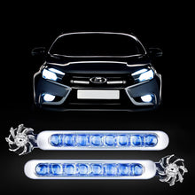 Load image into Gallery viewer, 2Pcs Car Wind Powered LED DRL Daytime Running Lights Creative Auto Auxiliary Lighting Rotation Fan Lamp Automobile Day Time Headlights