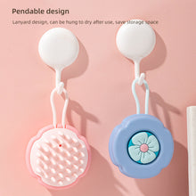 Load image into Gallery viewer, Suspensible Household Silicone Shampoo Brush Deep Cleaning Wet Dry Dual-use Head Massage Hair Brush Soft Portable Shampoo Brush