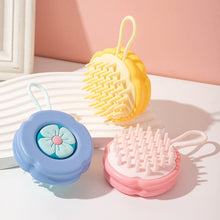 Load image into Gallery viewer, Suspensible Household Silicone Shampoo Brush Deep Cleaning Wet Dry Dual-use Head Massage Hair Brush Soft Portable Shampoo Brush