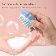 Load image into Gallery viewer, Suspensible Household Silicone Shampoo Brush Deep Cleaning Wet Dry Dual-use Head Massage Hair Brush Soft Portable Shampoo Brush