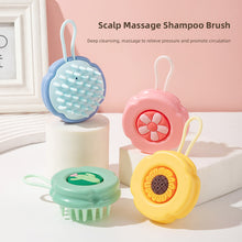 Load image into Gallery viewer, Suspensible Household Silicone Shampoo Brush Deep Cleaning Wet Dry Dual-use Head Massage Hair Brush Soft Portable Shampoo Brush