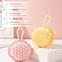 Load image into Gallery viewer, Suspensible Household Silicone Shampoo Brush Deep Cleaning Wet Dry Dual-use Head Massage Hair Brush Soft Portable Shampoo Brush