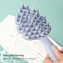 Load image into Gallery viewer, Leaf Shaped Shampoo Brush Household Silicone Handle Shampoo Hair Comb High Elasticity Portable Massage Shampoo Brush