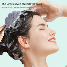 Load image into Gallery viewer, Leaf Shaped Shampoo Brush Household Silicone Handle Shampoo Hair Comb High Elasticity Portable Massage Shampoo Brush