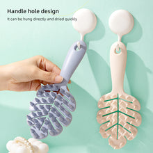Load image into Gallery viewer, Leaf Shaped Shampoo Brush Household Silicone Handle Shampoo Hair Comb High Elasticity Portable Massage Shampoo Brush