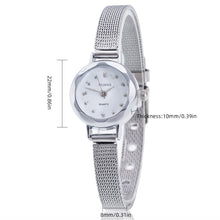 Load image into Gallery viewer, Women Fashionable Versatile Quartz Watch Alloy Circular Dial Stainless Steel Watchband Simple Casual Wristwatch