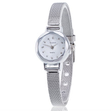 Load image into Gallery viewer, Women Fashionable Versatile Quartz Watch Alloy Circular Dial Stainless Steel Watchband Simple Casual Wristwatch