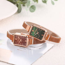 Load image into Gallery viewer, Fashionable Versatile Quartz Watch Small Retro Alloy Square Dial Alloy Watchband Simple Casual Wristwatch for Women