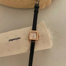 Load image into Gallery viewer, Simple Fashionable Quartz Watch Alloy Square Dial Imitation Leather Thin Watchband Versatile Casual Wristwatch for Women