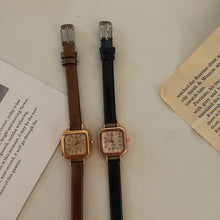 Load image into Gallery viewer, Simple Fashionable Quartz Watch Alloy Square Dial Imitation Leather Thin Watchband Versatile Casual Wristwatch for Women