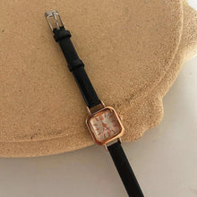 Load image into Gallery viewer, Simple Fashionable Quartz Watch Alloy Square Dial Imitation Leather Thin Watchband Versatile Casual Wristwatch for Women