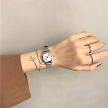 Load image into Gallery viewer, Compact Retro Quartz Watch Alloy Square Dial Simple Alloy Watchband Versatile Casual Wordless Wristwatch for Women