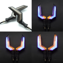 Load image into Gallery viewer, 2Pcs Motorcycle Turn Signal Lamp Sequential Flowing Flash Indicator Lights Running LED Light Motorcycle Tail Lights