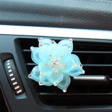 Load image into Gallery viewer, Car Air Freshener Beautiful Crystal Lotus Flower Perfume Decoration Clip Air Refresher Fragrance