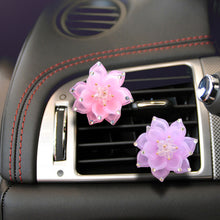 Load image into Gallery viewer, Car Air Freshener Beautiful Crystal Lotus Flower Perfume Decoration Clip Air Refresher Fragrance