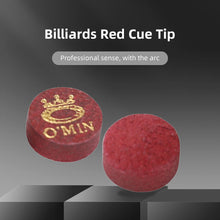Load image into Gallery viewer, 1PC 10MM Red Pool Cue Tip Professional Single Layer Snooker Cue Tip Neutral Hardness Billiard Supplies Accessories