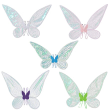 Load image into Gallery viewer, Colorful Butterfly Wings Children's Festival Party Performance Prop Angel Elf Wings Set Girl Holiday Photography Daily Photo Props